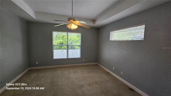 an empty room with a window