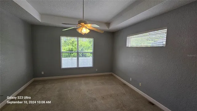 an empty room with a window