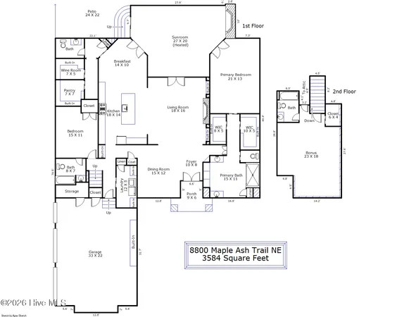 $1,199,000 | 8800 Maple Ash Trail Northeast, Leland, NC 28451