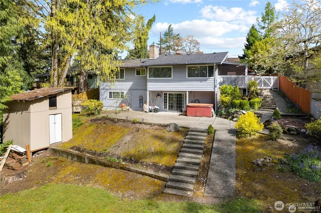 a view of a house with swimming pool