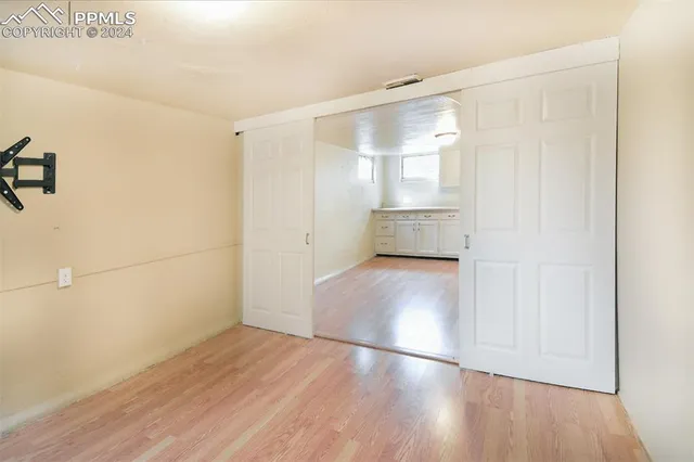 a view of wooden floor in a room
