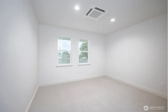 an empty room with a window