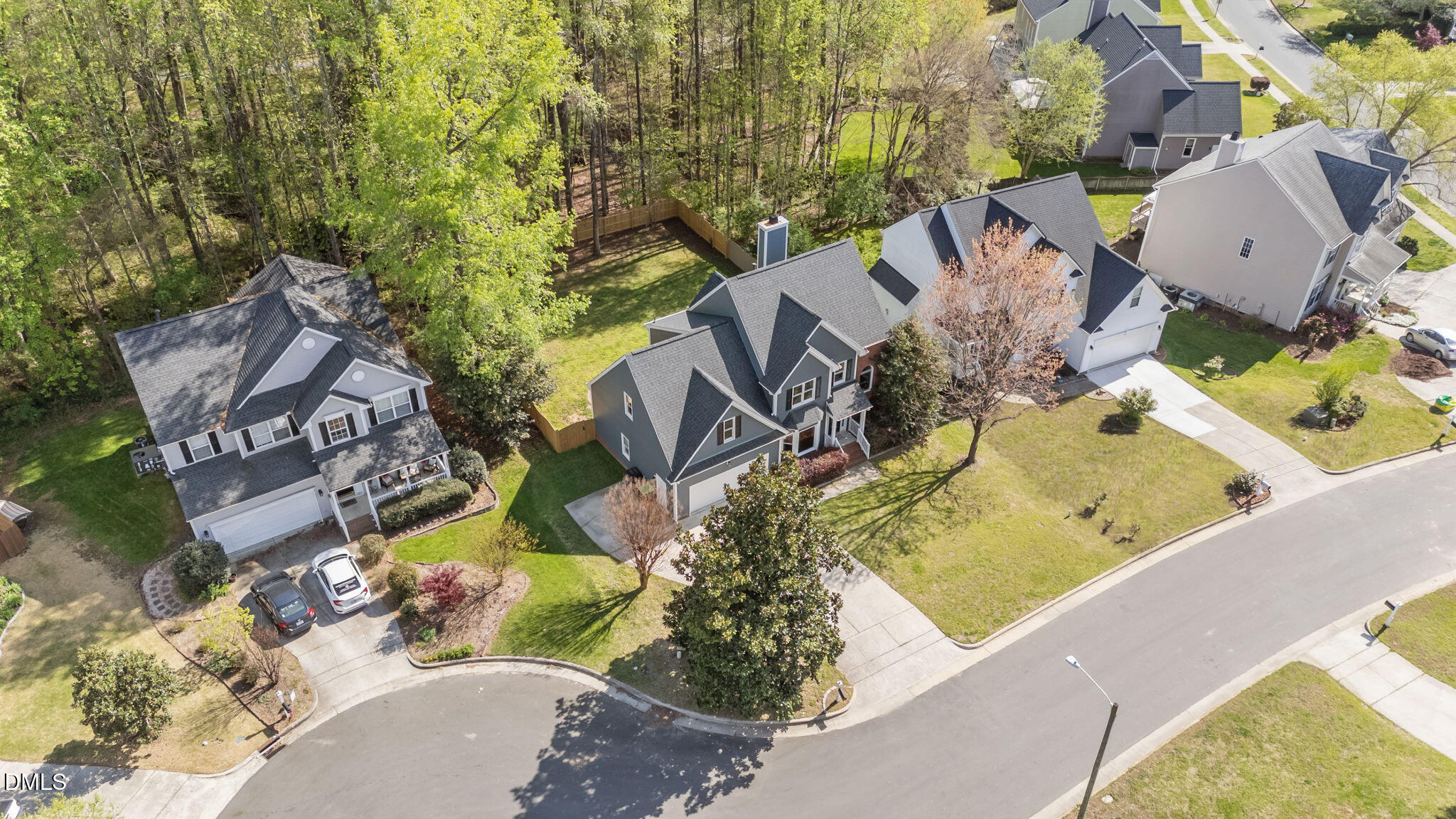 2004 Sassacus Lane Apex, NC 27523 - Photo 3 of 37 an aerial view of residential houses with outdoor space