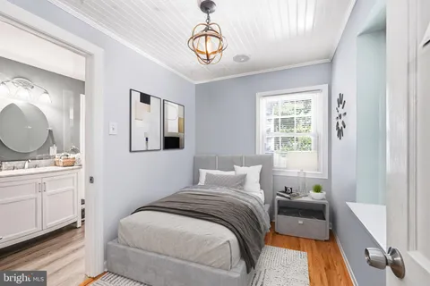 a workspace with wooden floor