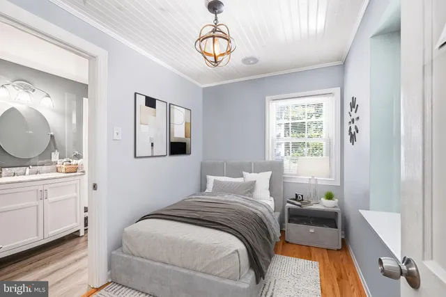 a workspace with wooden floor