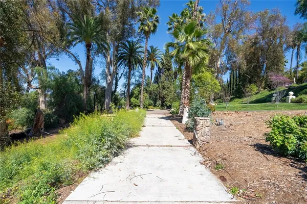 a view of backyard with green space