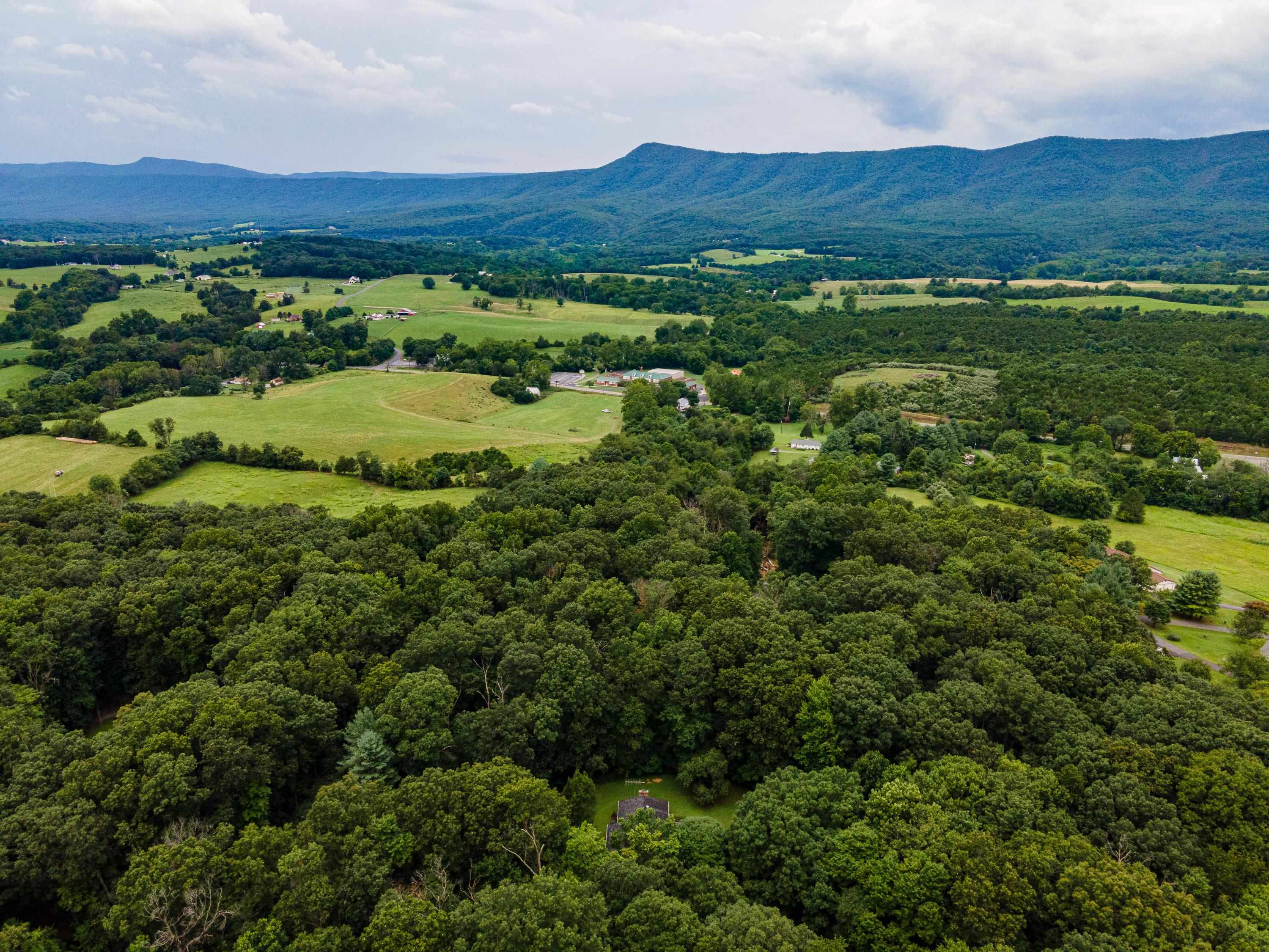 431 Springfield Estates Drive Rileyville, VA 22650 - Photo 38 of 44 an aerial view of a lush green valley and mountain view