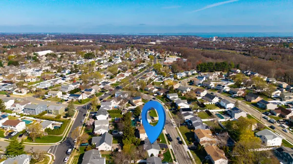 an aerial view of multiple house