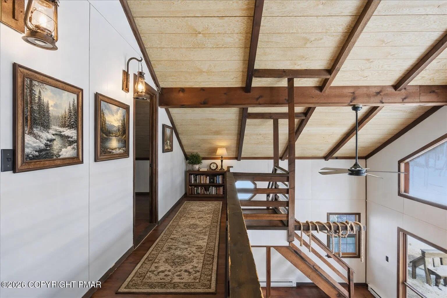 13 Sheffick Road Gouldsboro, PA 18424 - Photo 12 of 46 a view of a hallway with wooden floor and staircase