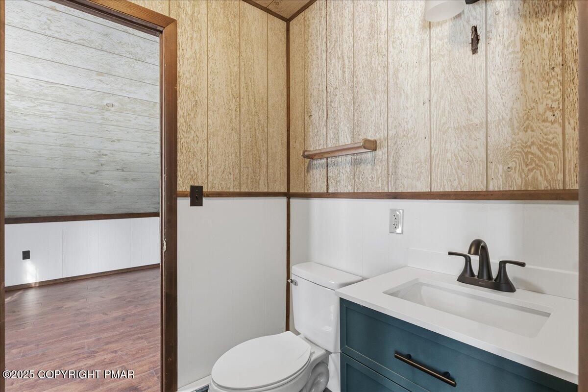 13 Sheffick Road Gouldsboro, PA 18424 - Photo 16 of 46 a bathroom with a sink a toilet and shower