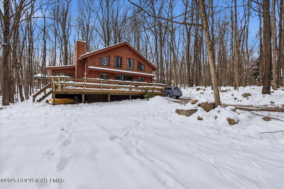 13 Sheffick Road Gouldsboro, PA 18424 - Photo 45 of 46 a view of a backyard with a sitting area