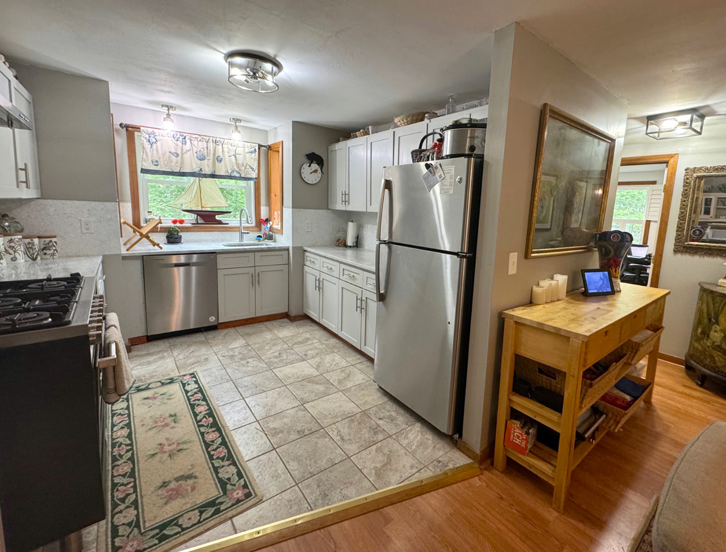 8 Old Purchase Road Edgartown, MA 02539 - Photo 10 of 26 a kitchen with a refrigerator and countertop