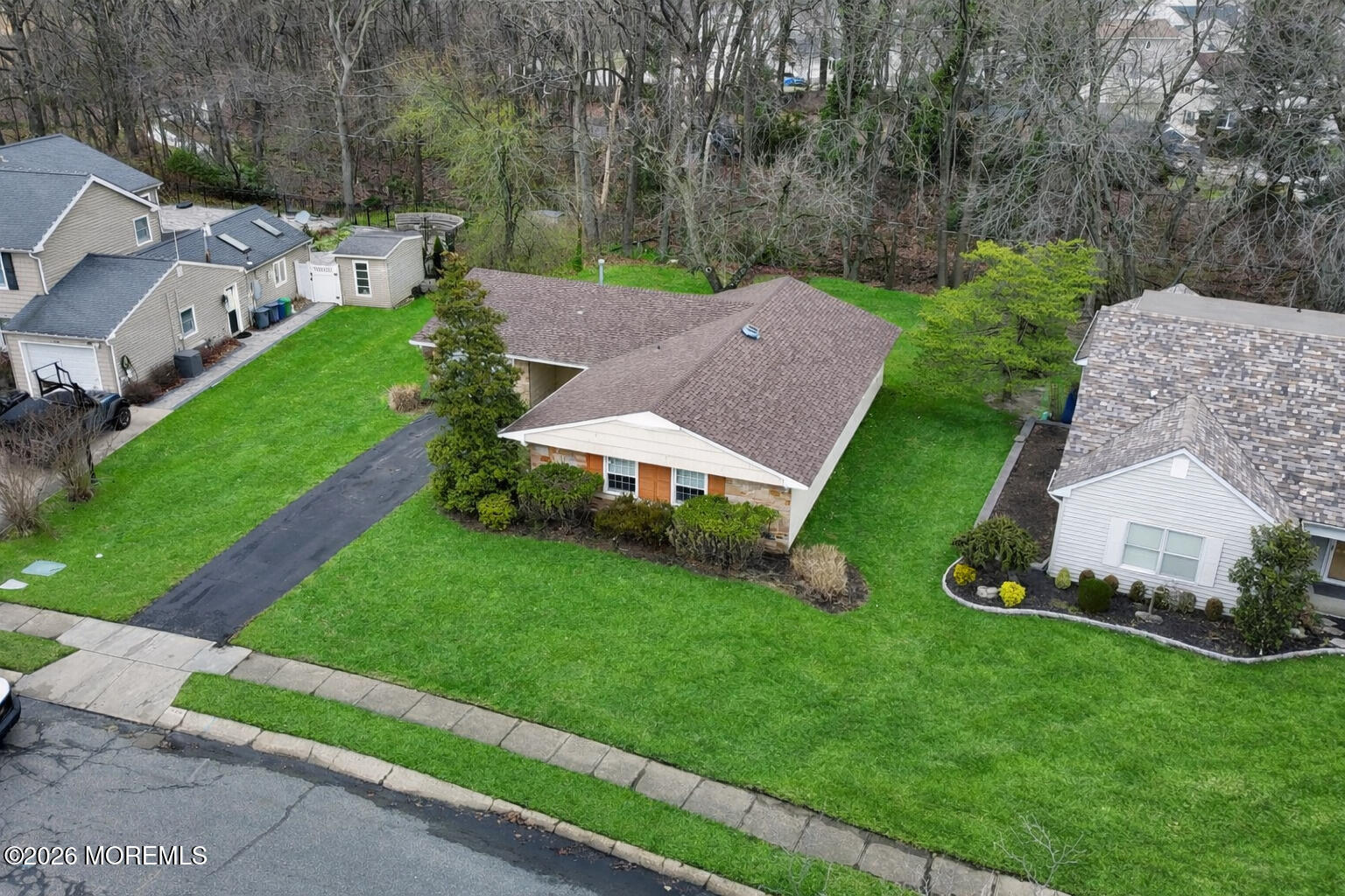 120 Andover Lane Matawan, NJ 07747 - Photo 16 of 35 an aerial view of residential house with outdoor space