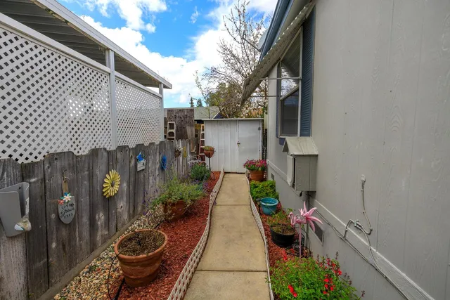 a view of a swimming pool with a lounge chairs