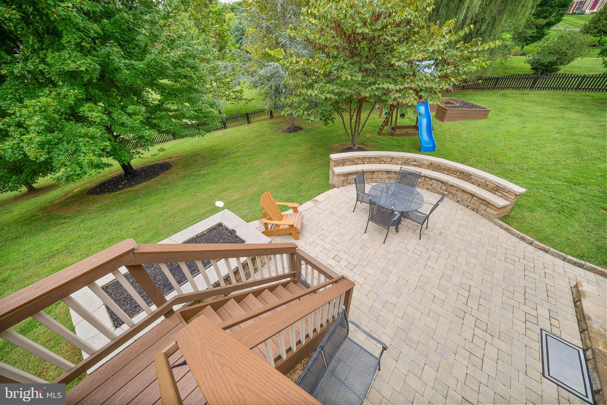 35499 Broken Arrow Road Round Hill, VA 20141 - Photo 46 of 82 Stairs down to paver patio with sitting wall