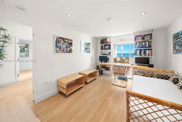 a view of beach and outdoor space