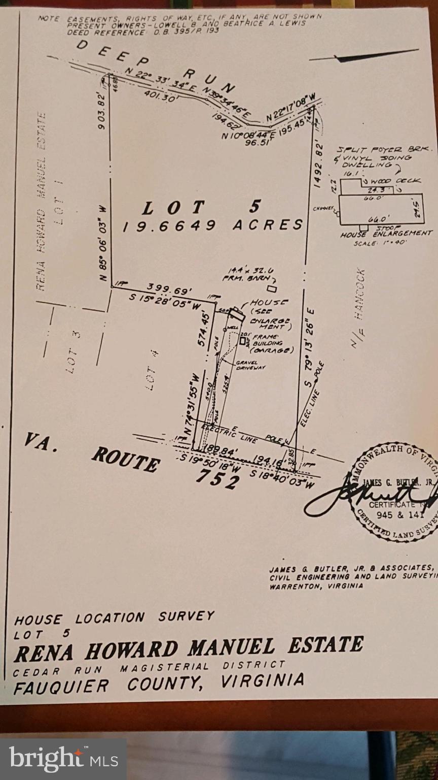 13520 Sillamon Road Goldvein, VA 22720 - Photo 22 of 22 Copy of Plat..