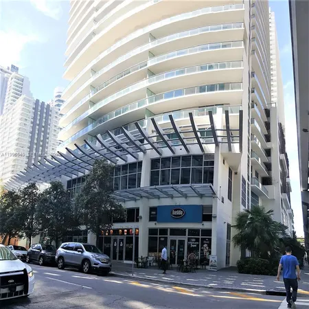a front view of a building with street