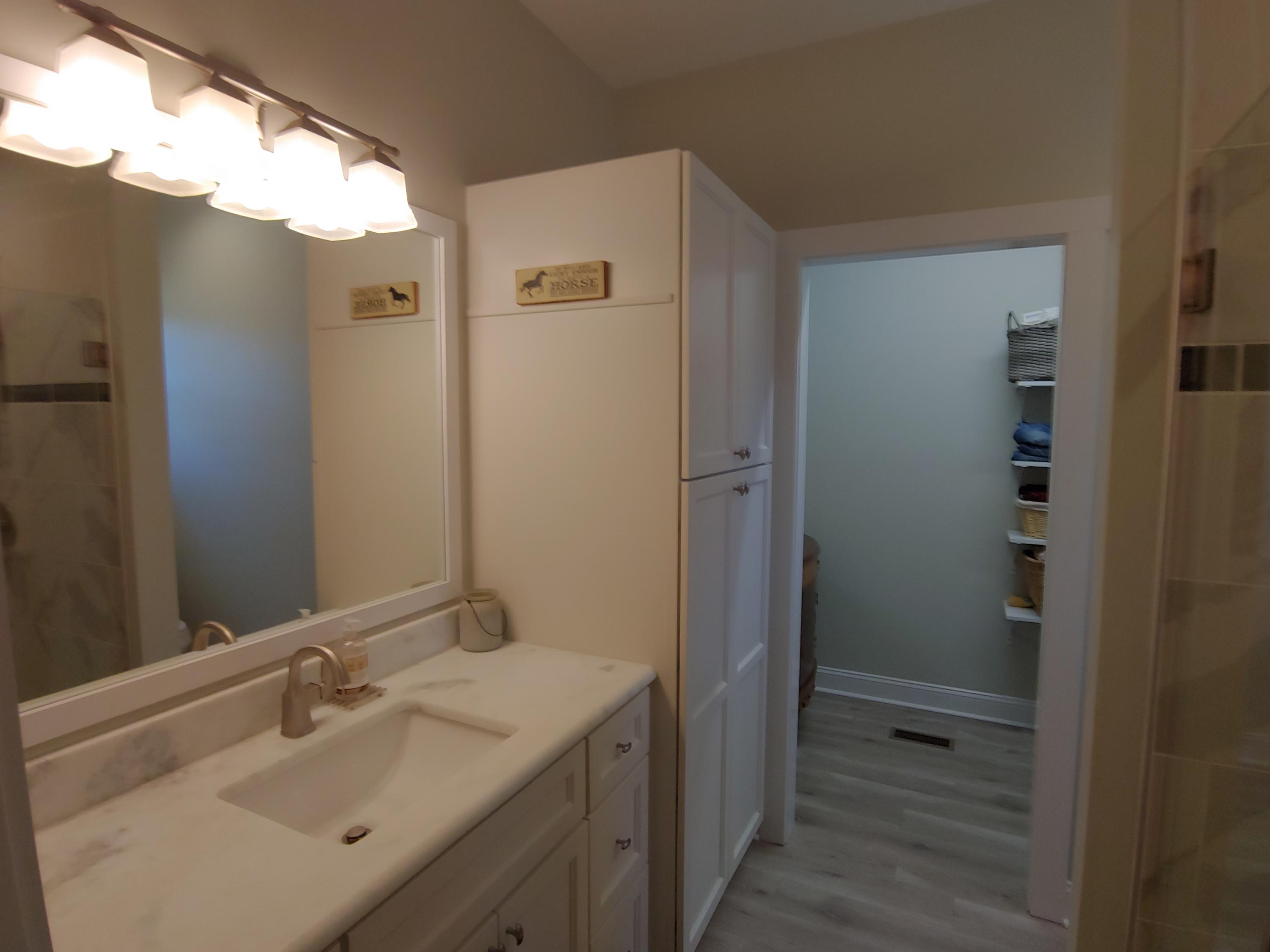 1016 Lacks Town Road Clover, VA 24534 - Photo 21 of 30 a bathroom with a sink mirror and shower