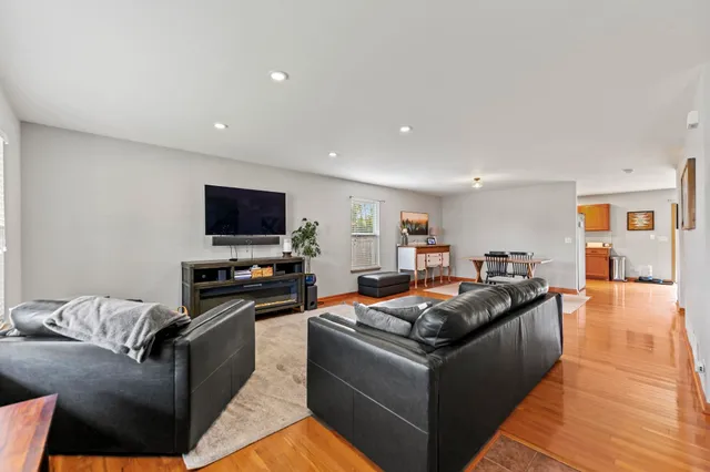 a living room with furniture and a couch