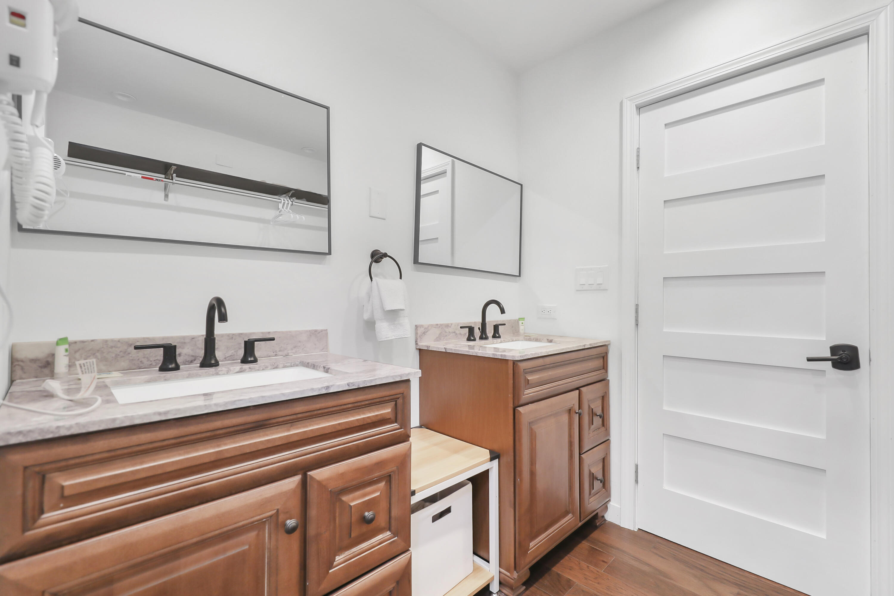 19120 Bubbling Wells Road Desert Hot Springs, CA 92241 - Photo 37 of 45 a bathroom with a sink and a mirror