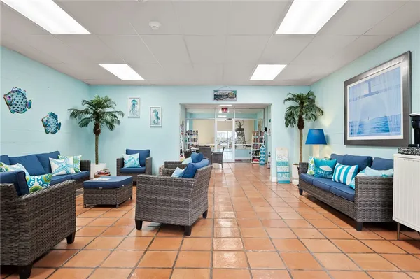 a living room with furniture and a couch