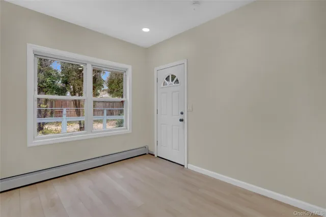 an empty room with a window