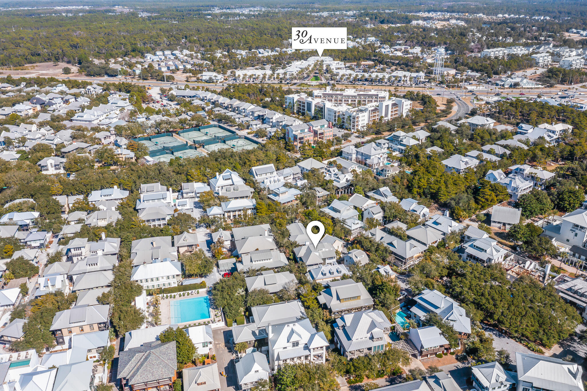 188 Round Road Inlet Beach, FL 32461 - Photo 98 of 98 an aerial view of residential houses with city view