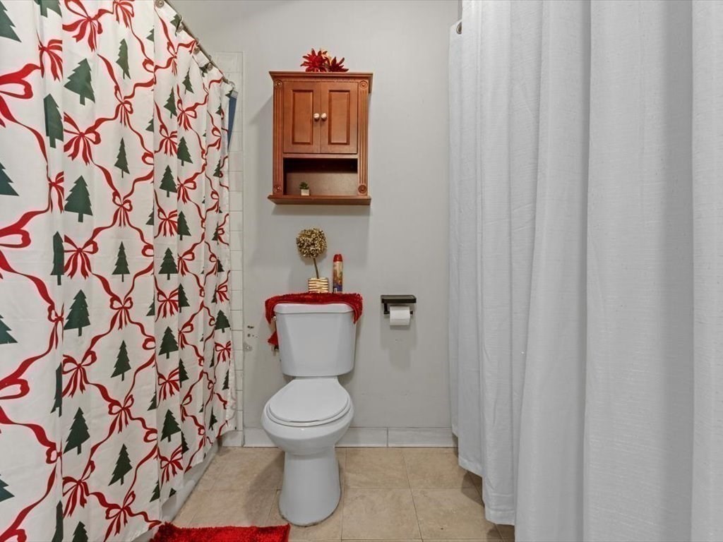 120 Grand Street Worcester, MA 01603 - Photo 11 of 36 a white toilet sitting next to a shower curtain