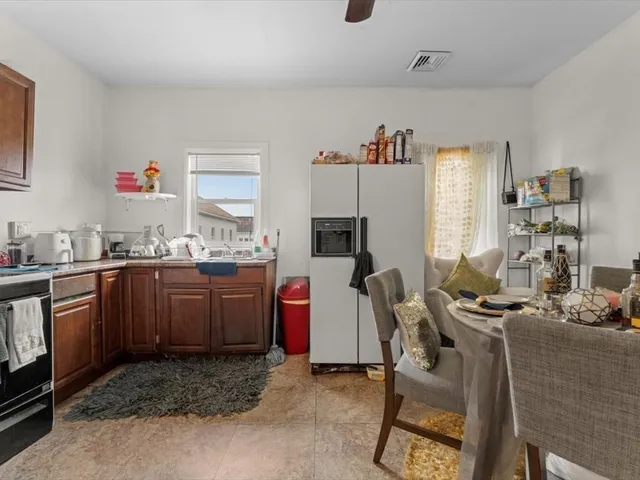 a room with a workspace