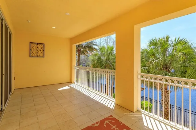 a view of a garden from a patio