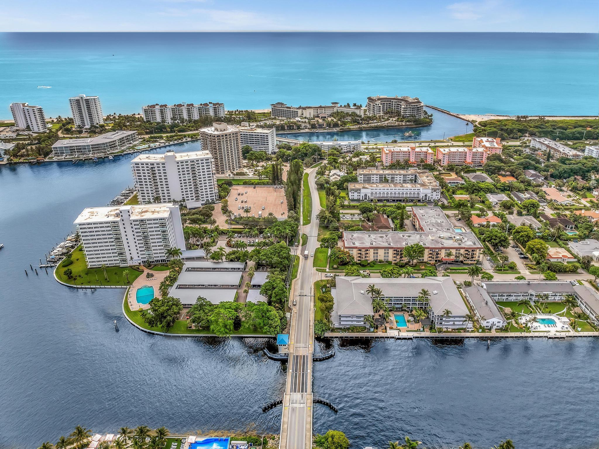 701 East Camino Real, Unit 12G Boca Raton, FL 33432 - Photo 49 of 82 an aerial view of houses with outdoor space