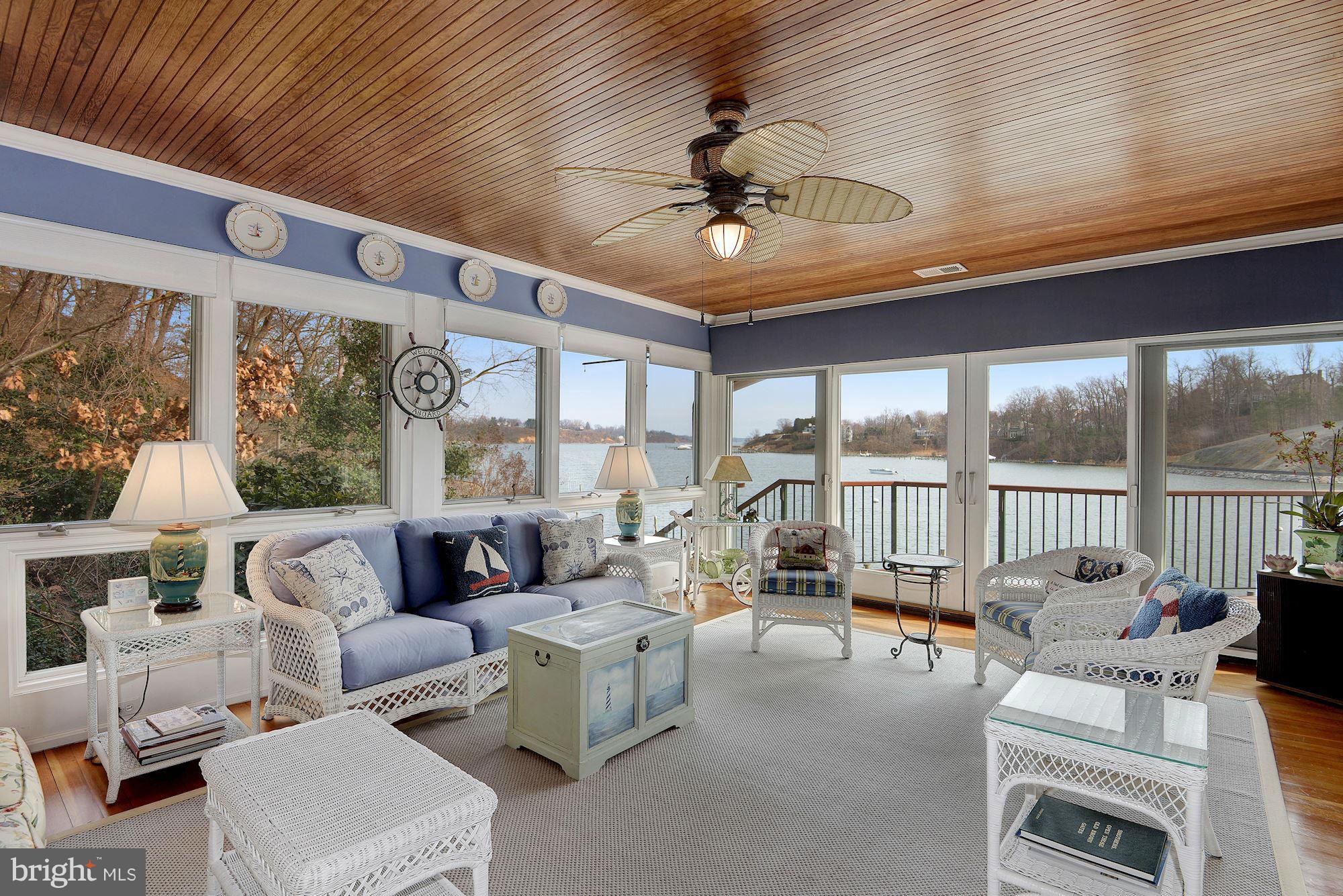 747 Robin Hood Road Annapolis, MD 21405 - Photo 5 of 29 Sunroom with views down Severn River