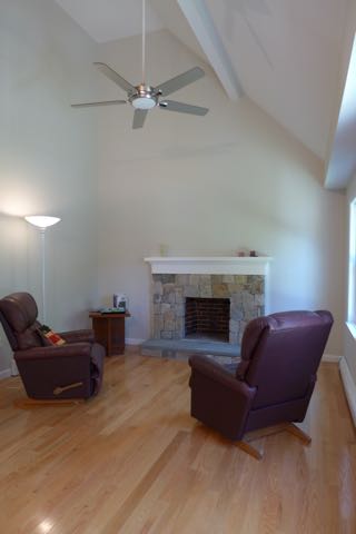 75 Dodgers Hole Road Edgartown, MA 02539 - Photo 6 of 18 Wonderful vaulted ceilings in living room.