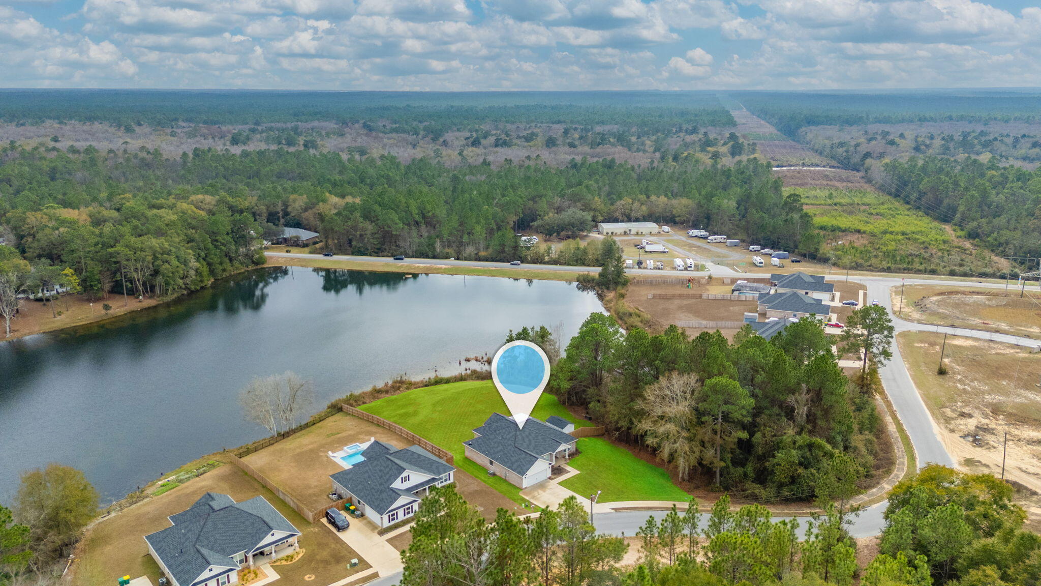 280 Timberline Drive Crestview, FL 32539 - Photo 44 of 46 a view of a lake from a balcony