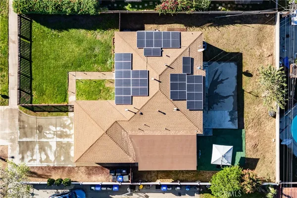 a aerial view of a house