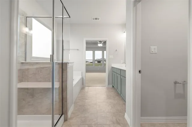 an empty room with a window