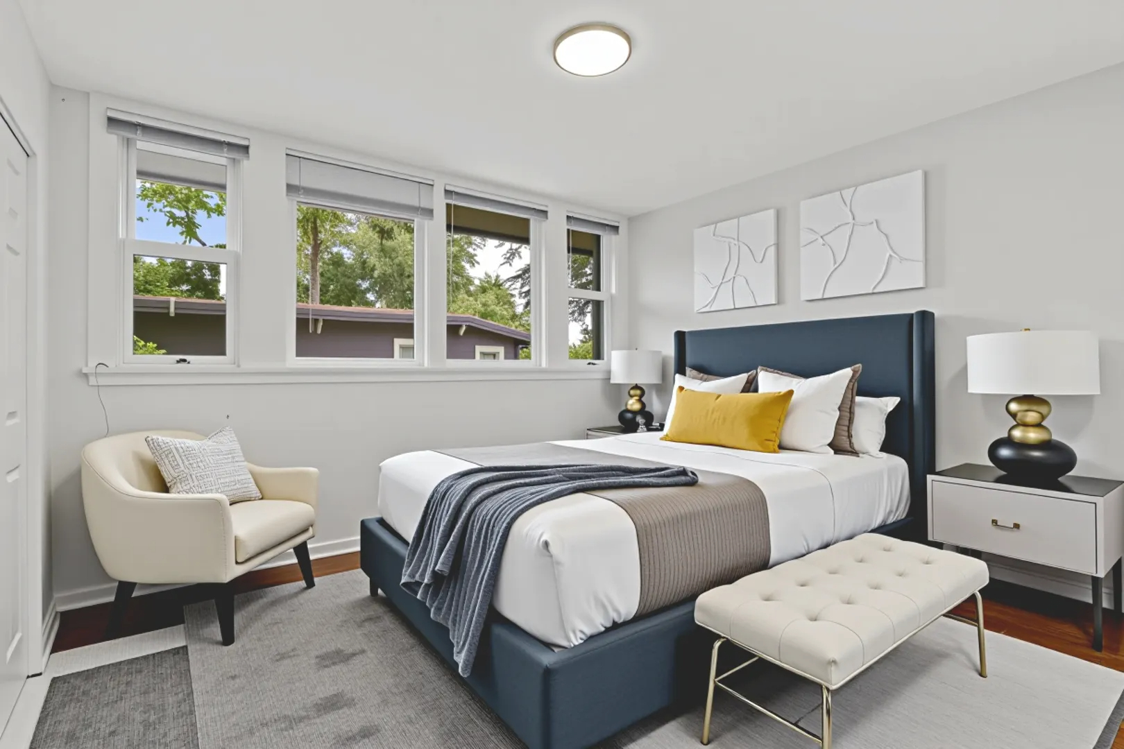 18548 Lyn Court Homewood, IL 60430 - Photo 13 of 16 a bedroom with a bed and a couch