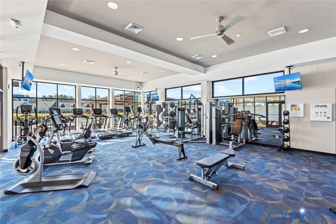 6655 Citory Way, Unit 103 Moseley, VA 23120 - Photo 32 of 48 a view of a room with gym equipment