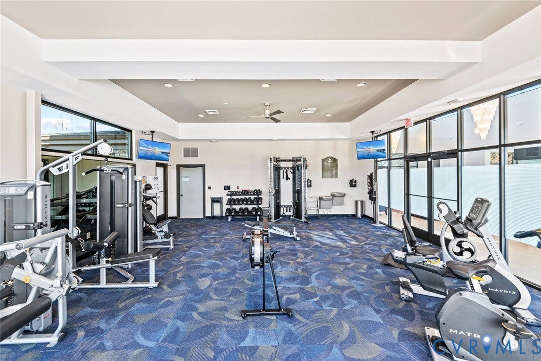 6655 Citory Way, Unit 103 Moseley, VA 23120 - Photo 33 of 48 a view of a room with gym equipment