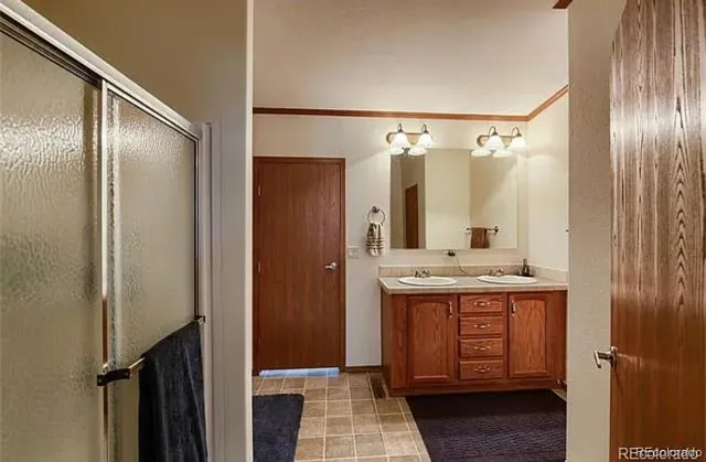 a view of a lake with a city