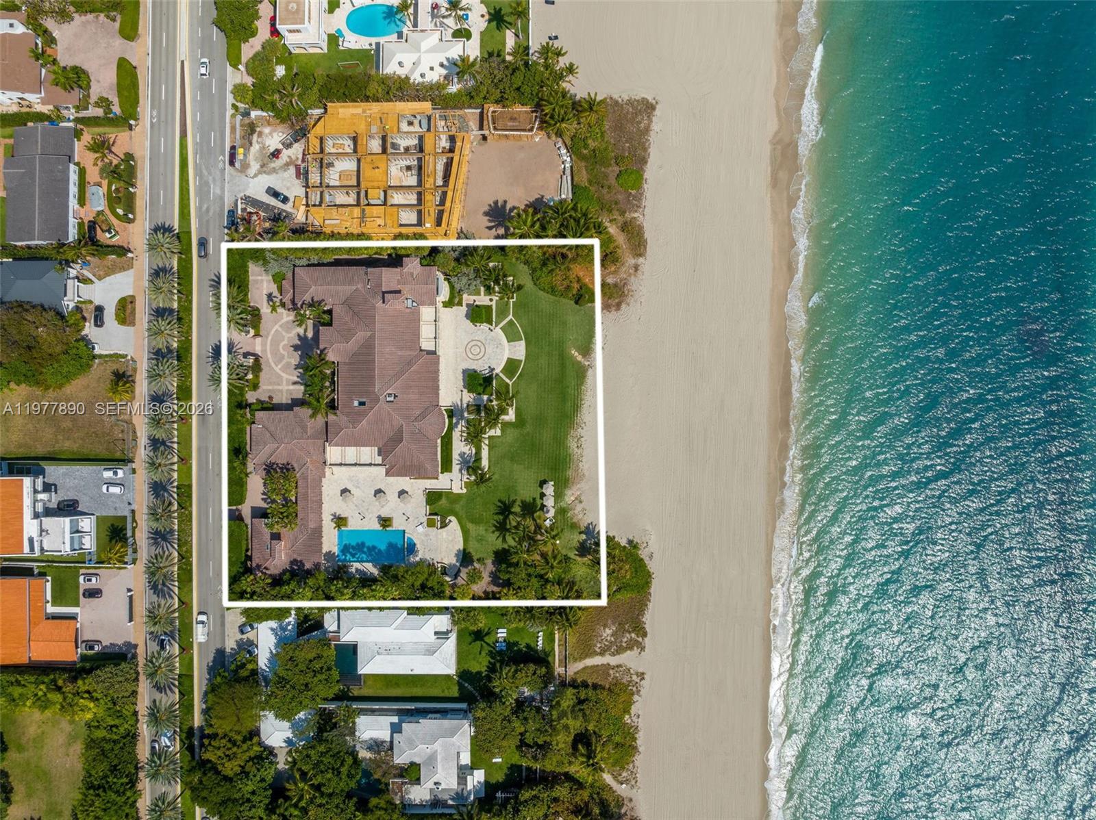 355 Ocean Boulevard Golden Beach, FL 33160 - Photo 10 of 18 an aerial view of a street with a building