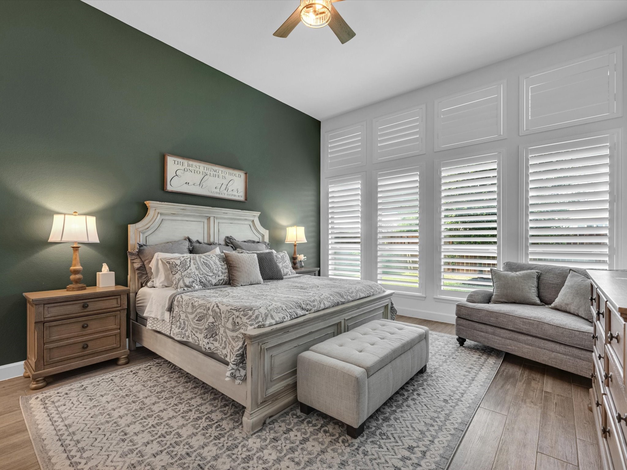 4803 Bernard Drive Rosharon, TX 77583 - Photo 13 of 30 primary bedroom with plantation shutters you can find throughout the home