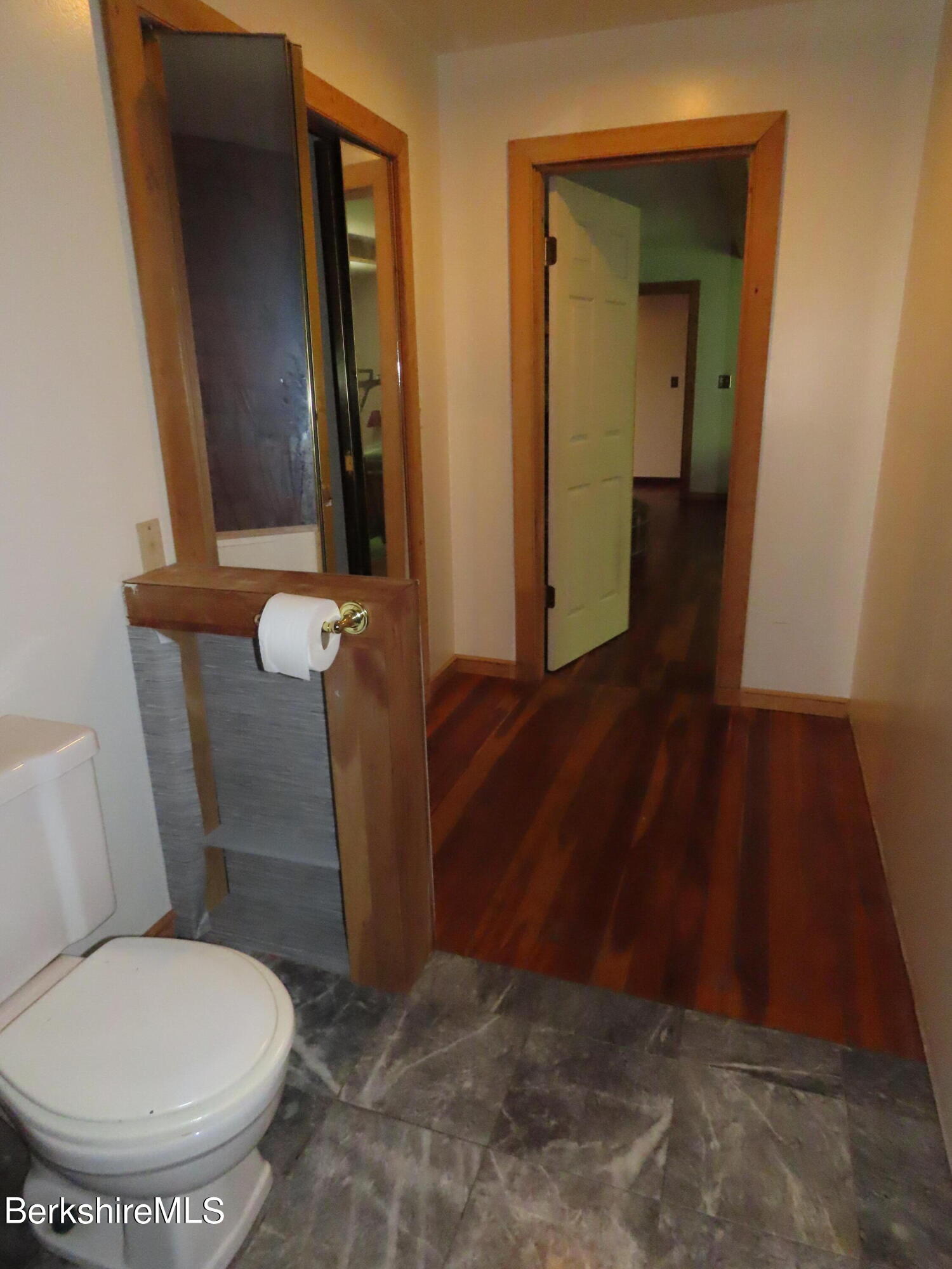 460 Sparrow Drive Stamford, VT 05352 - Photo 43 of 79 a bathroom with a toilet and a mirror
