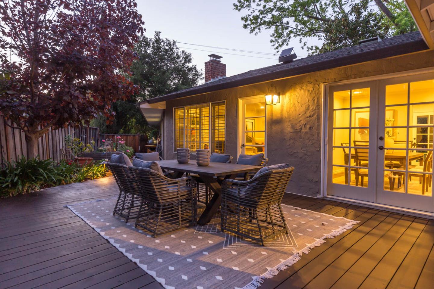 610 Magdalena Avenue Los Altos, CA 94024 - Photo 22 of 38 a view of a dining table and chairs in roof deck