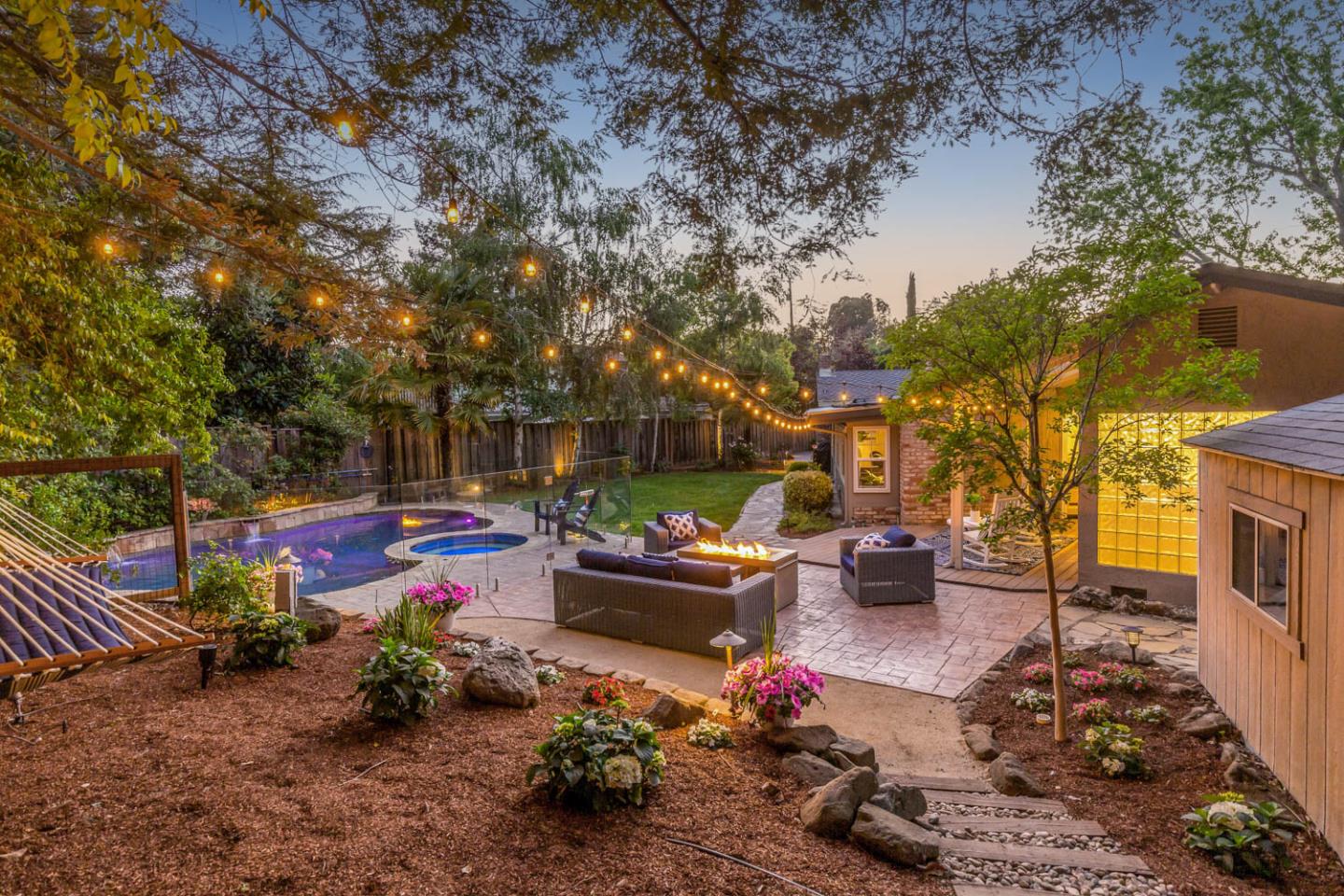 610 Magdalena Avenue Los Altos, CA 94024 - Photo 32 of 38 a view of a backyard with garden and furniture