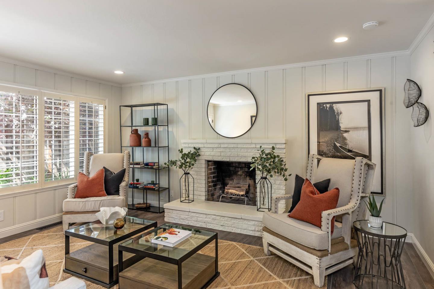 610 Magdalena Avenue Los Altos, CA 94024 - Photo 8 of 38 a living room with furniture a fireplace and a large window
