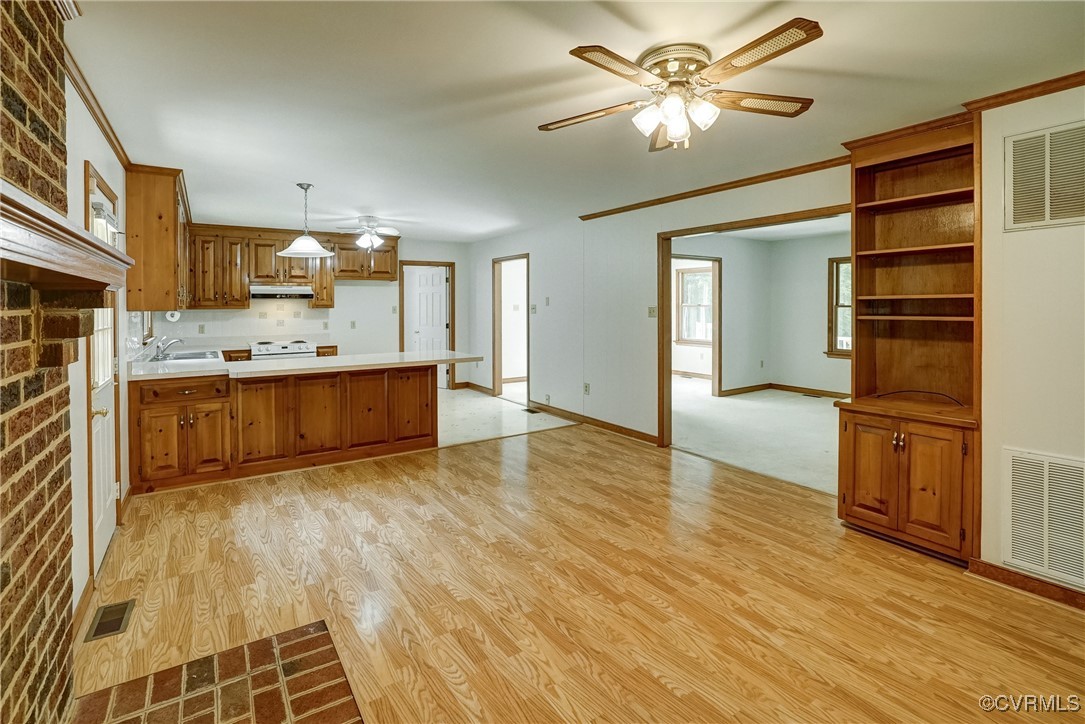 3175 Sandy Hook Road Sandy Hook, VA 23153 - Photo 6 of 27 a view of a kitchen with a sink and cabinets