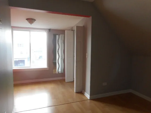 an empty room with a window