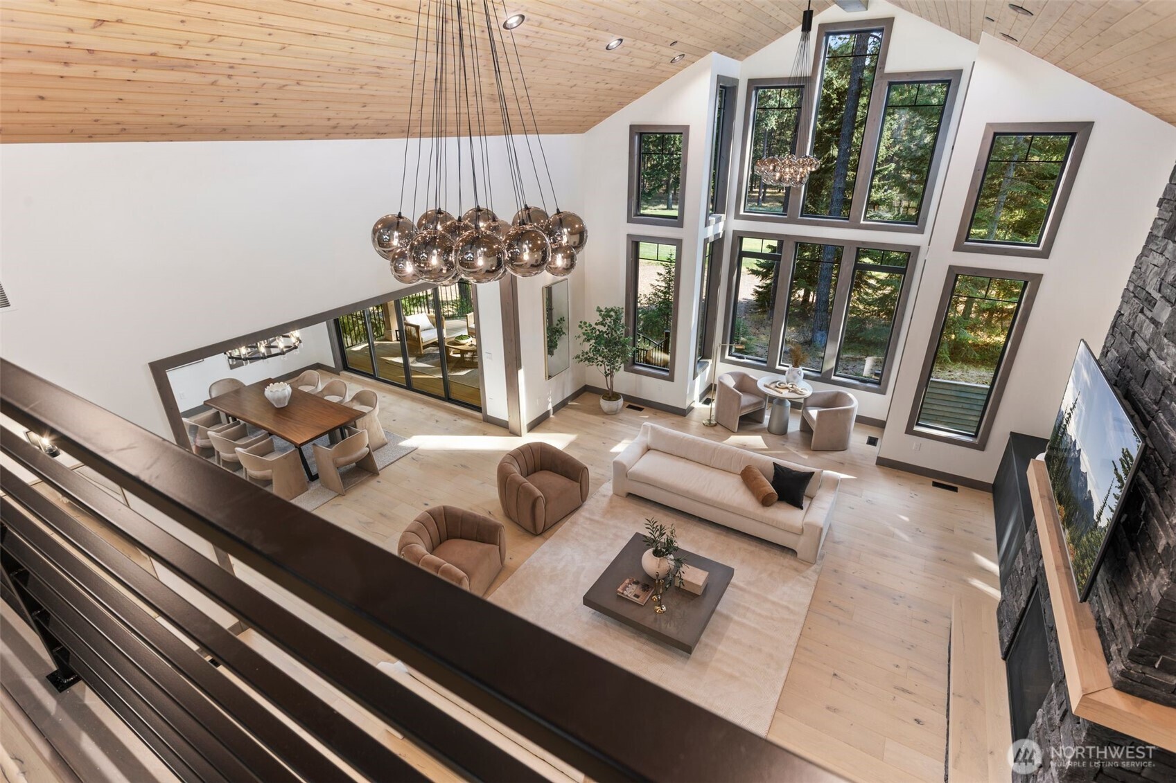 90 Portal Cle Elum, WA 98922 - Photo 21 of 38 a living room with furniture and a floor to ceiling window